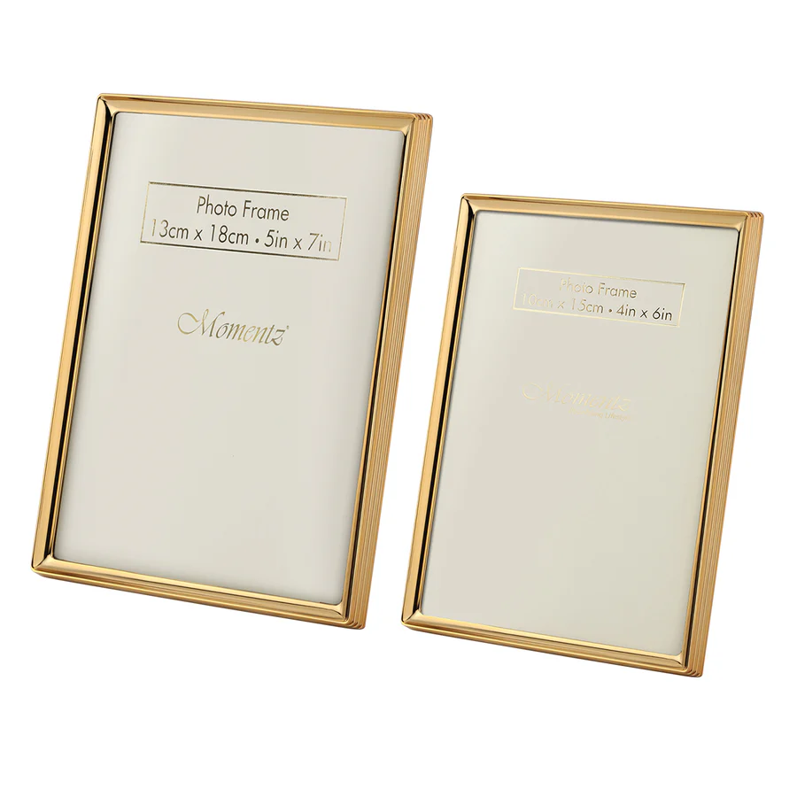 Striped Photo frame - Golden