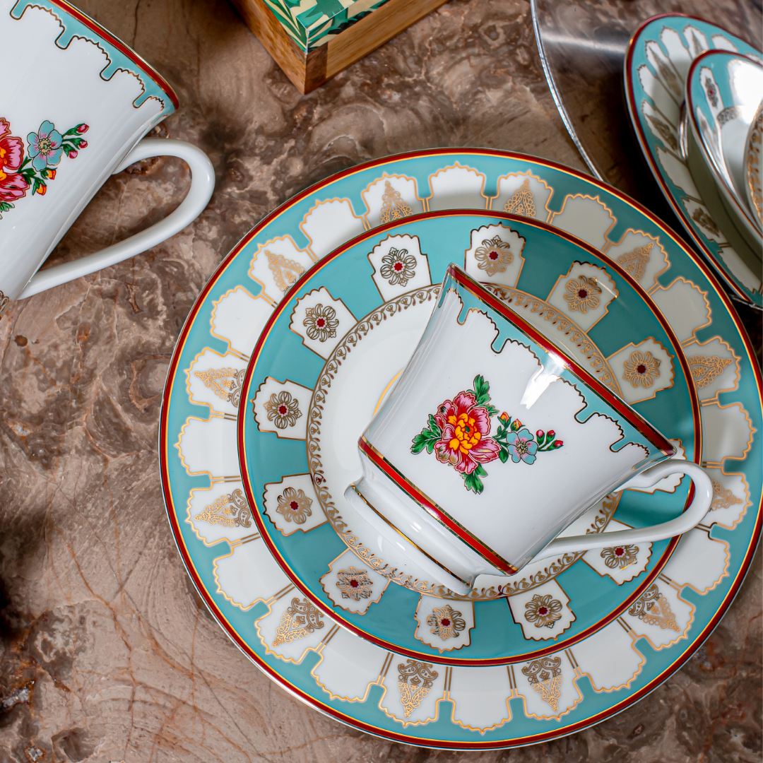 Vintage Floral - Cup & Saucer Set