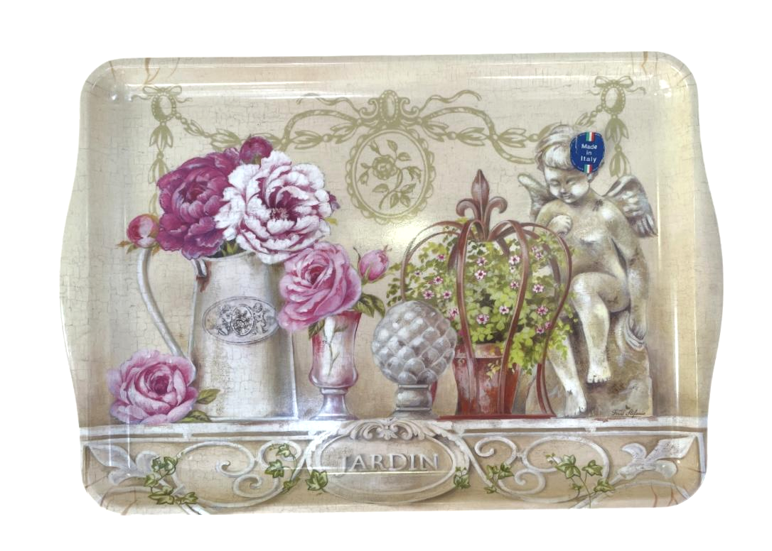 Tray w/handle 47x32 Jardin