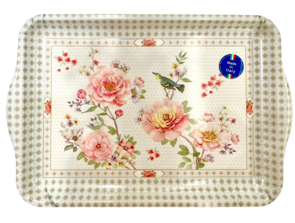 Tray w/handle 33x22 A day in the Garden