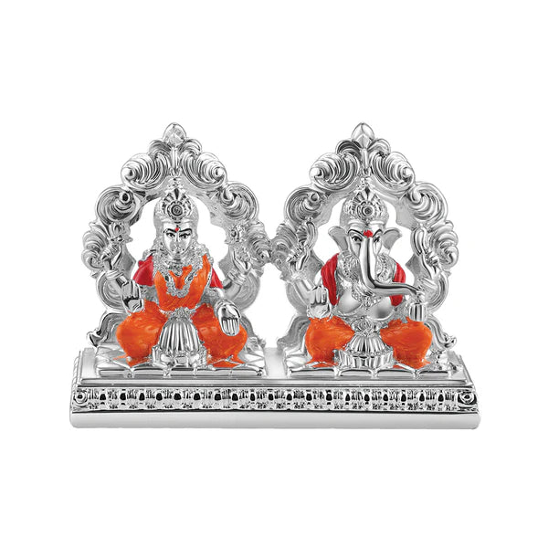 Lakshmi Ganesh ji single base - Colored