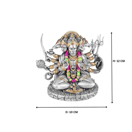 Panchmukhi Hanuman 5 inch Colored Idol