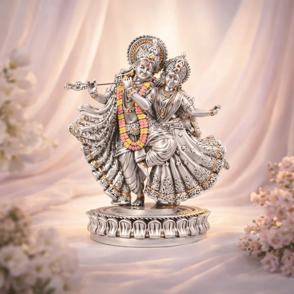 Dancing Radha Krishna on Base - 14inch Idol
