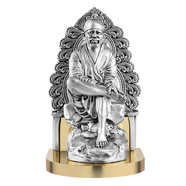 Sai Baba 13 inch - Silver