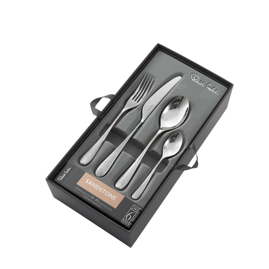 Sandstone Bright Cutlery Set | 24 Pc for 6 people