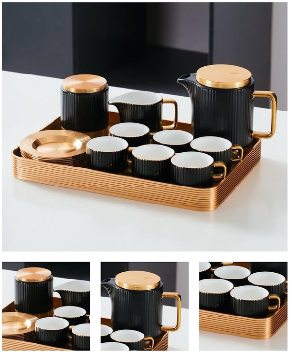 16 Pc Luxury Tea Set With Tray