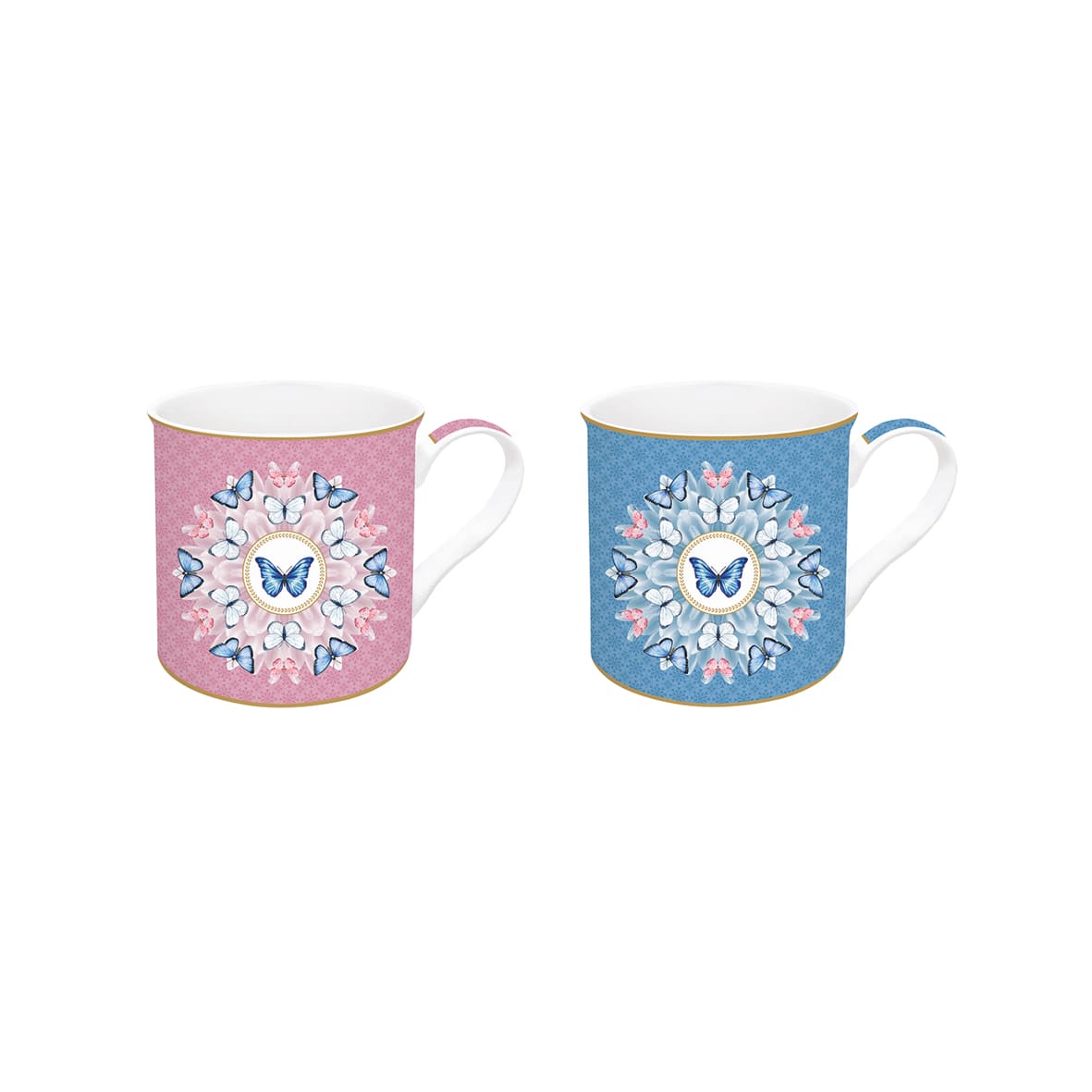 Set of 2 Porcelain Mugs 300 ml - spring parade