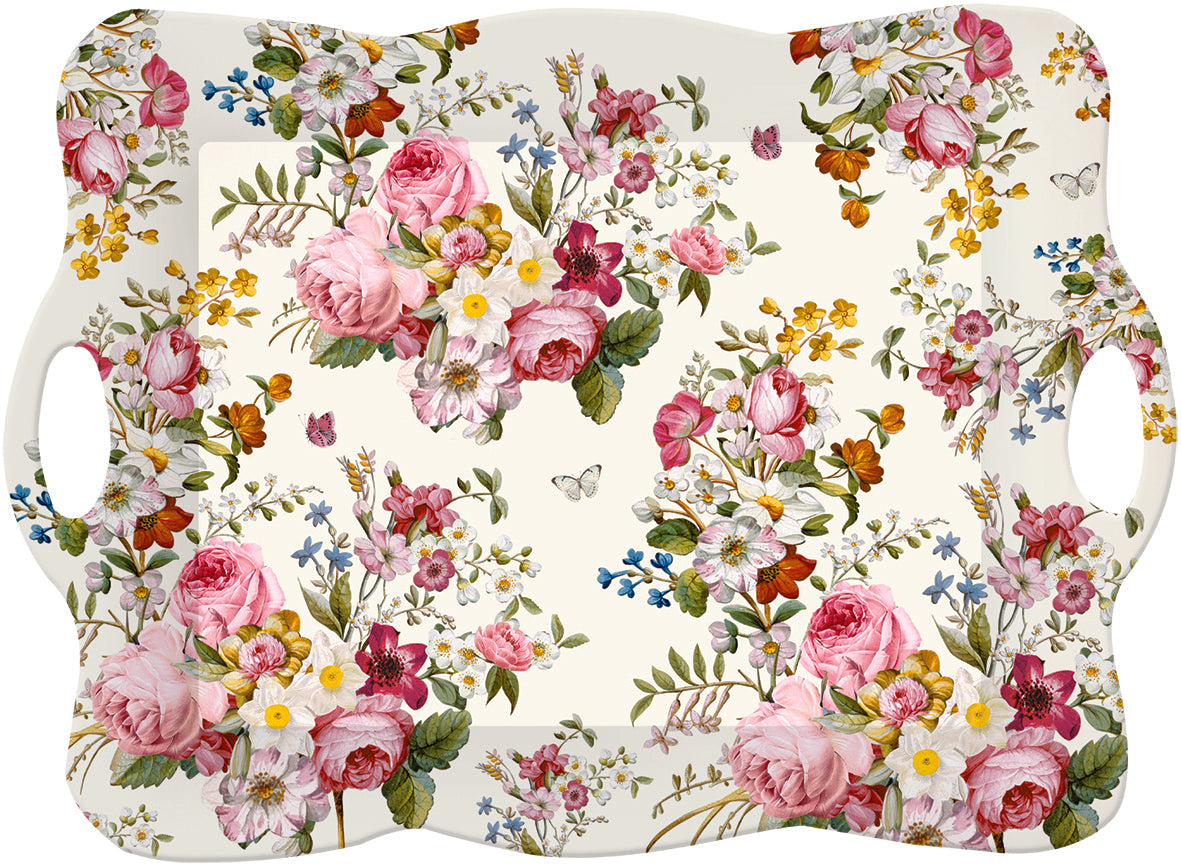 Tray w/handles Blooming OPULENCE