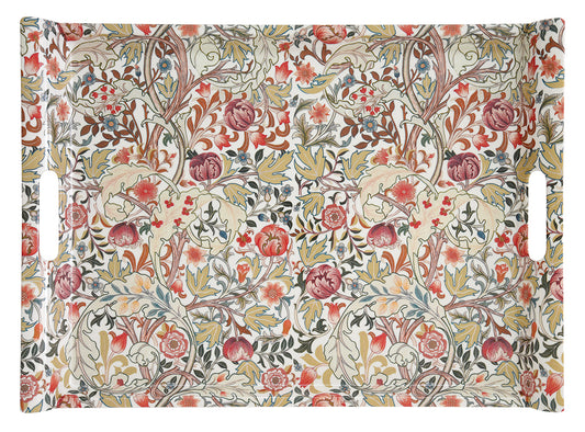 Tray w/handles 52x37 WILLIAM MORRIS (BLACK, NATURAL, PINK GREEN)