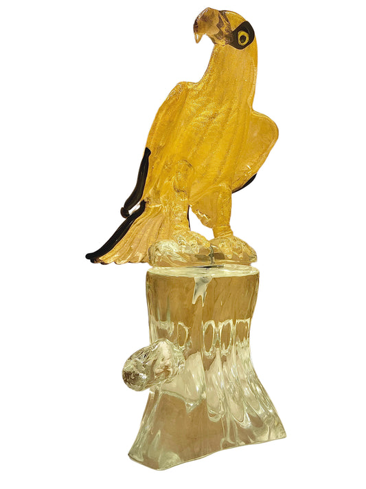 Gold hawk in original Murano glass
