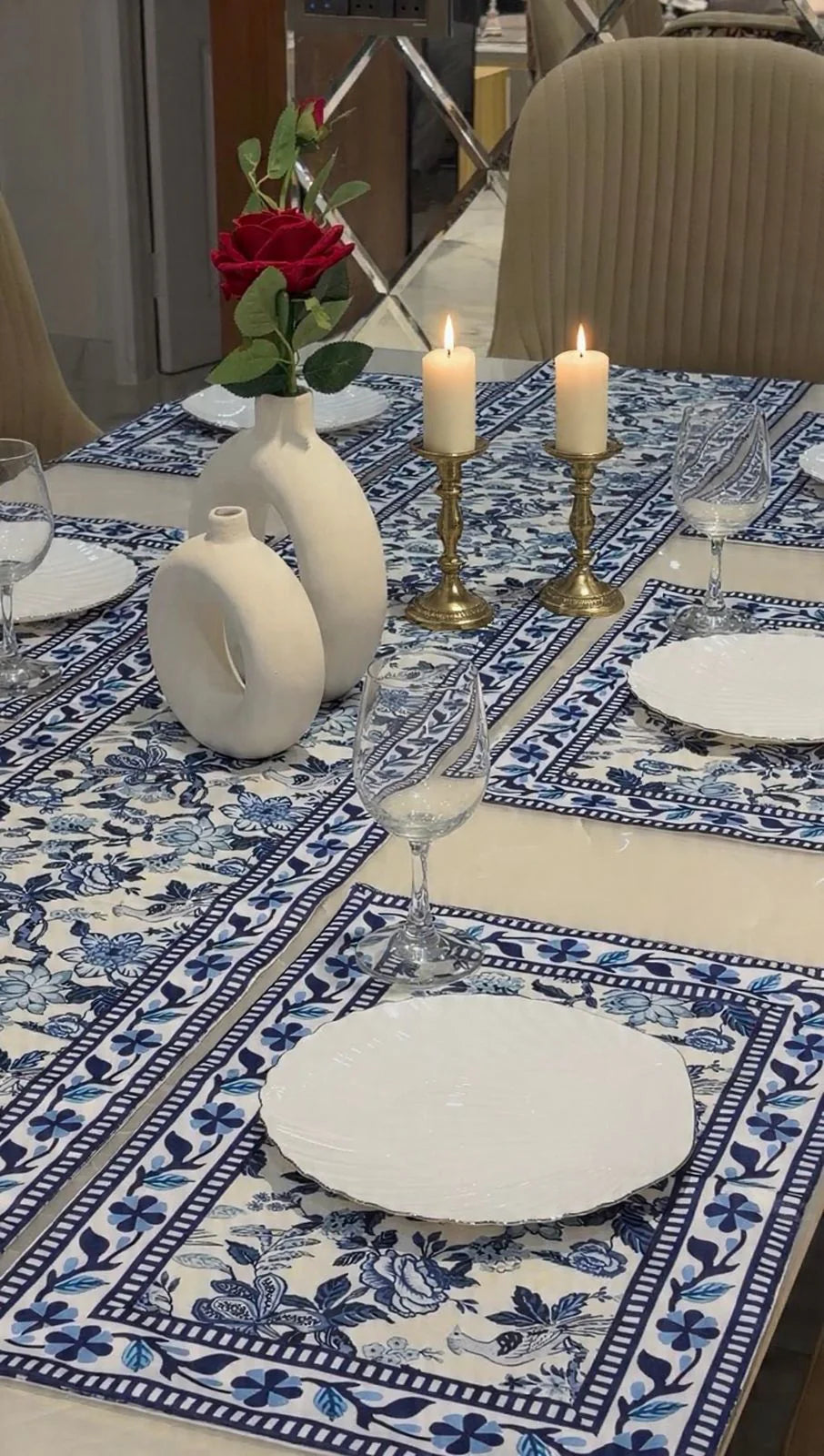 Coastal Blue - Table Mats and Runner Set