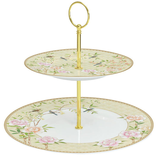 2 Tier Cake Stand - Palace Garden Fresco