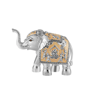 Pair of Silver Meena Elephants