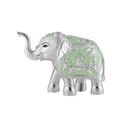 Pair of Silver Meena Elephants