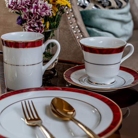 Venus Red - Cup & Saucer Set