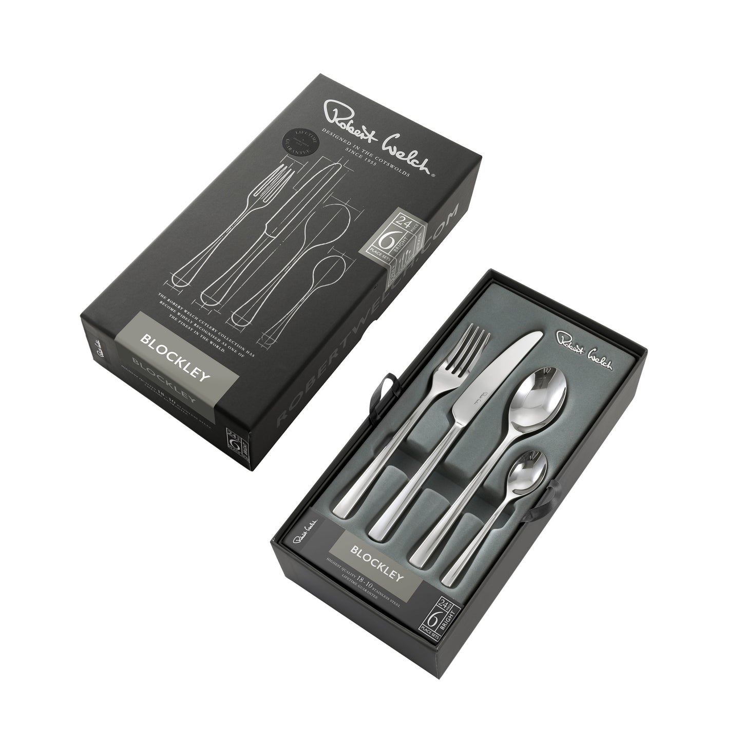 Blockey Bright Cutlery Set | 24 Pc for 6 people