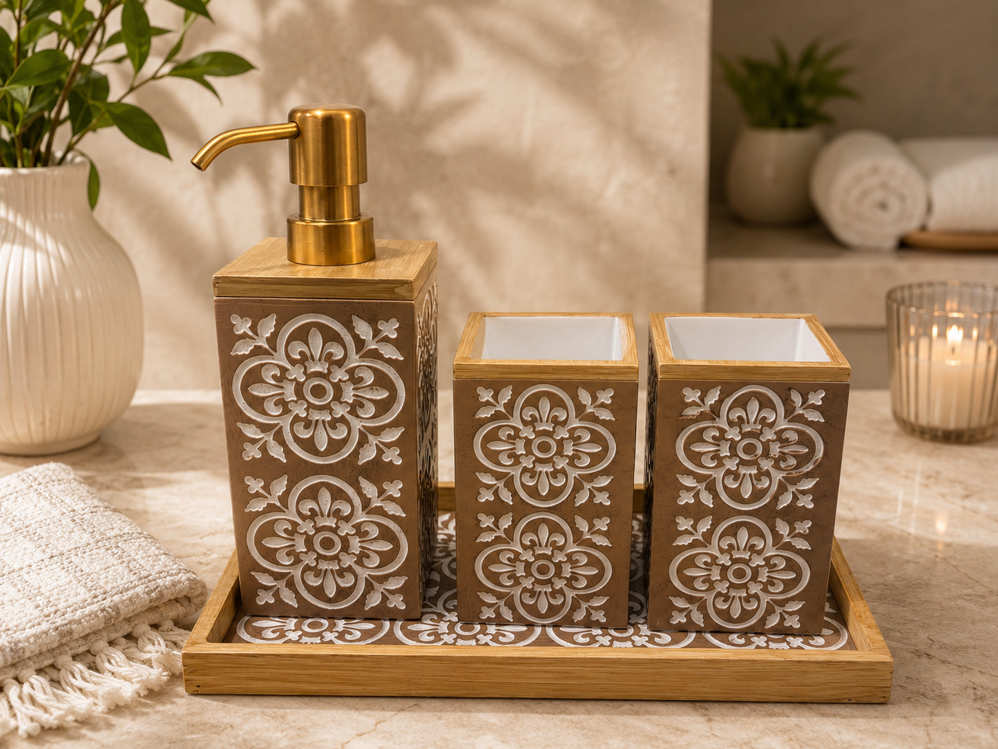 Mosaic Bath Accessory Set
