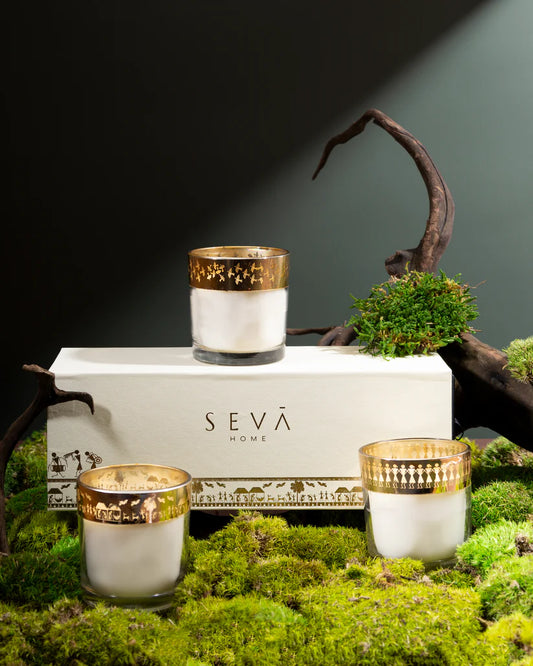 Enchante Candle - Dil Se Saffron Silk (Set of 3)