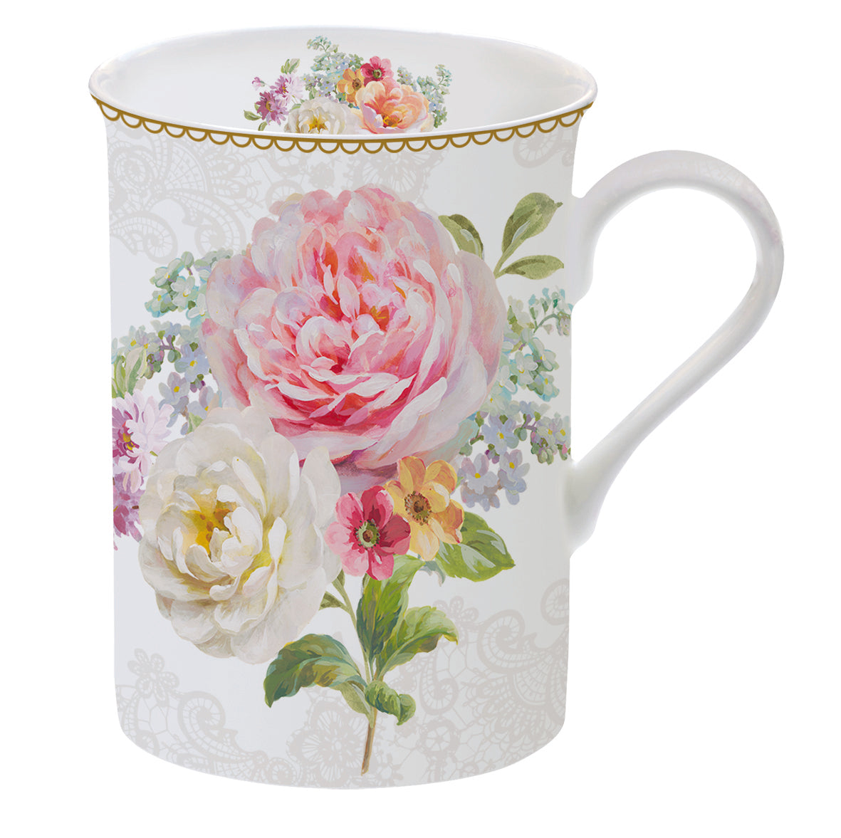Fine Bone China mug 250 ml in color box ROMANTIC LACE
