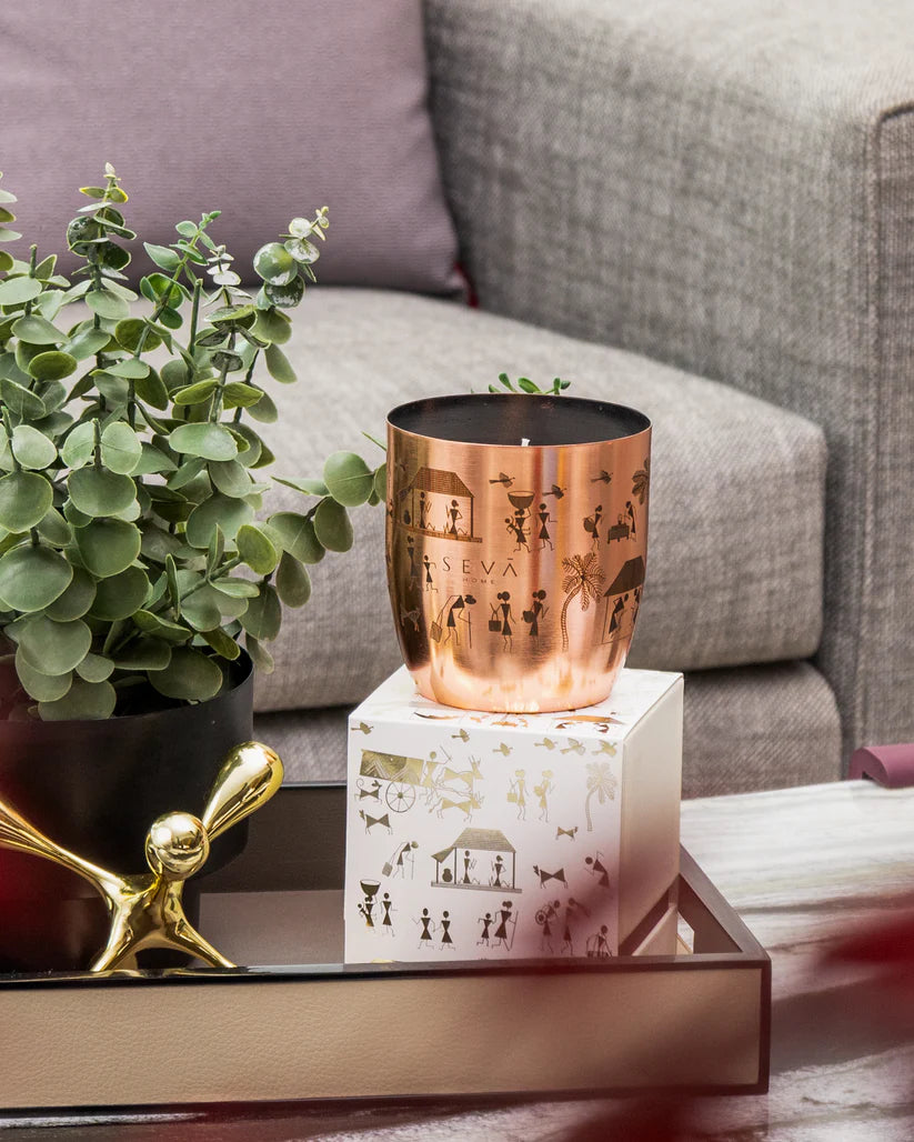 Heirloom Candle - Dil Se (Rustic Roots - Gold, Silver,Rose Gold, Black ) - LARGE