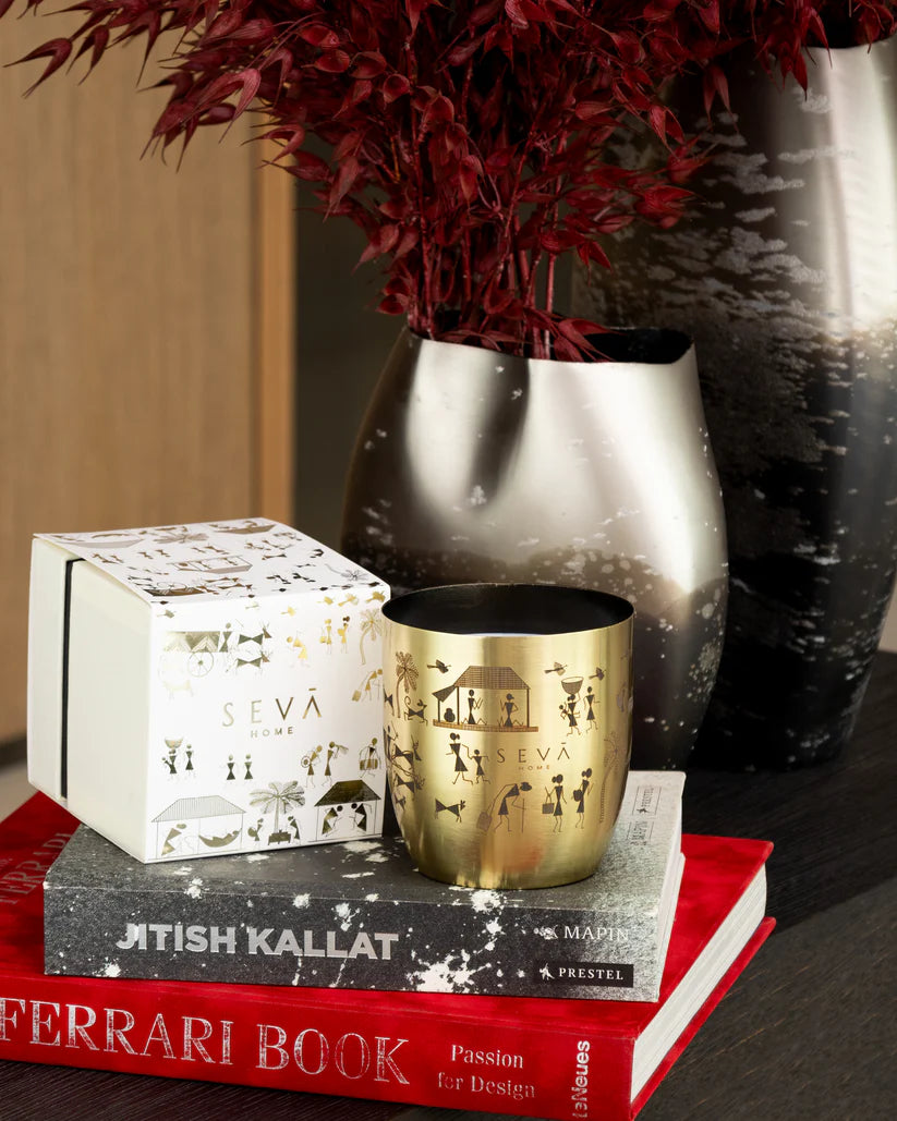 Heirloom Candle - Dil Se (Rustic Roots - Gold, Silver,Rose Gold, Black ) - LARGE