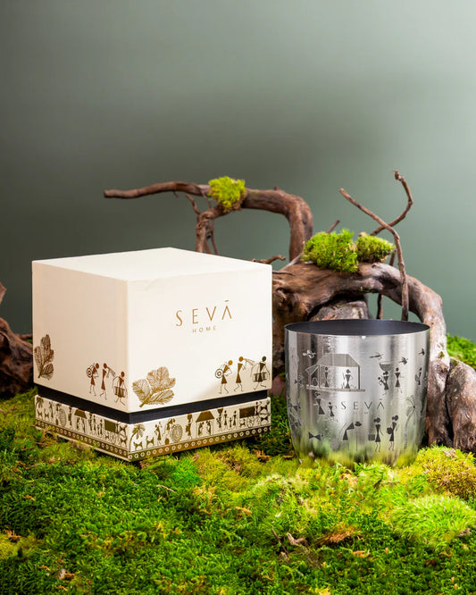 Heirloom Candle - Dil Se (Rustic Roots - Gold, Silver,Rose Gold, Black ) - LARGE