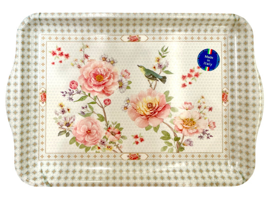 Tray w/handle 33x22 A day in the Garden