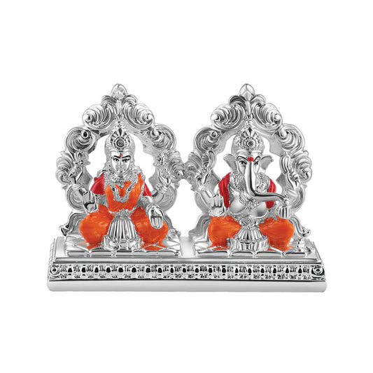 Lakshmi Ganesh ji single base - Colored