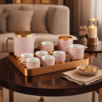 16 Pc Luxury Tea Set With Tray