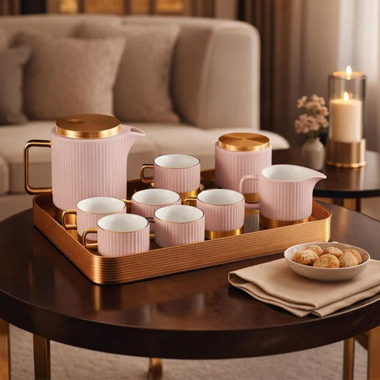 16 Pc Luxury Tea Set With Tray