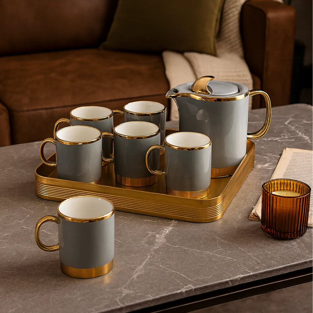 8 Pc Executive Tea Set With Tray