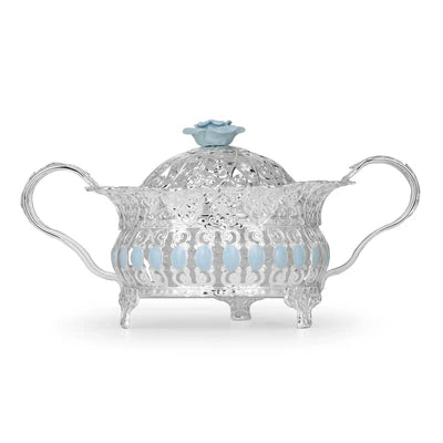 Floral Round Tray With Handle