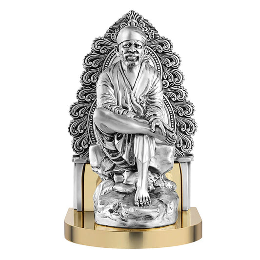 Sai Baba 13 inch - Silver