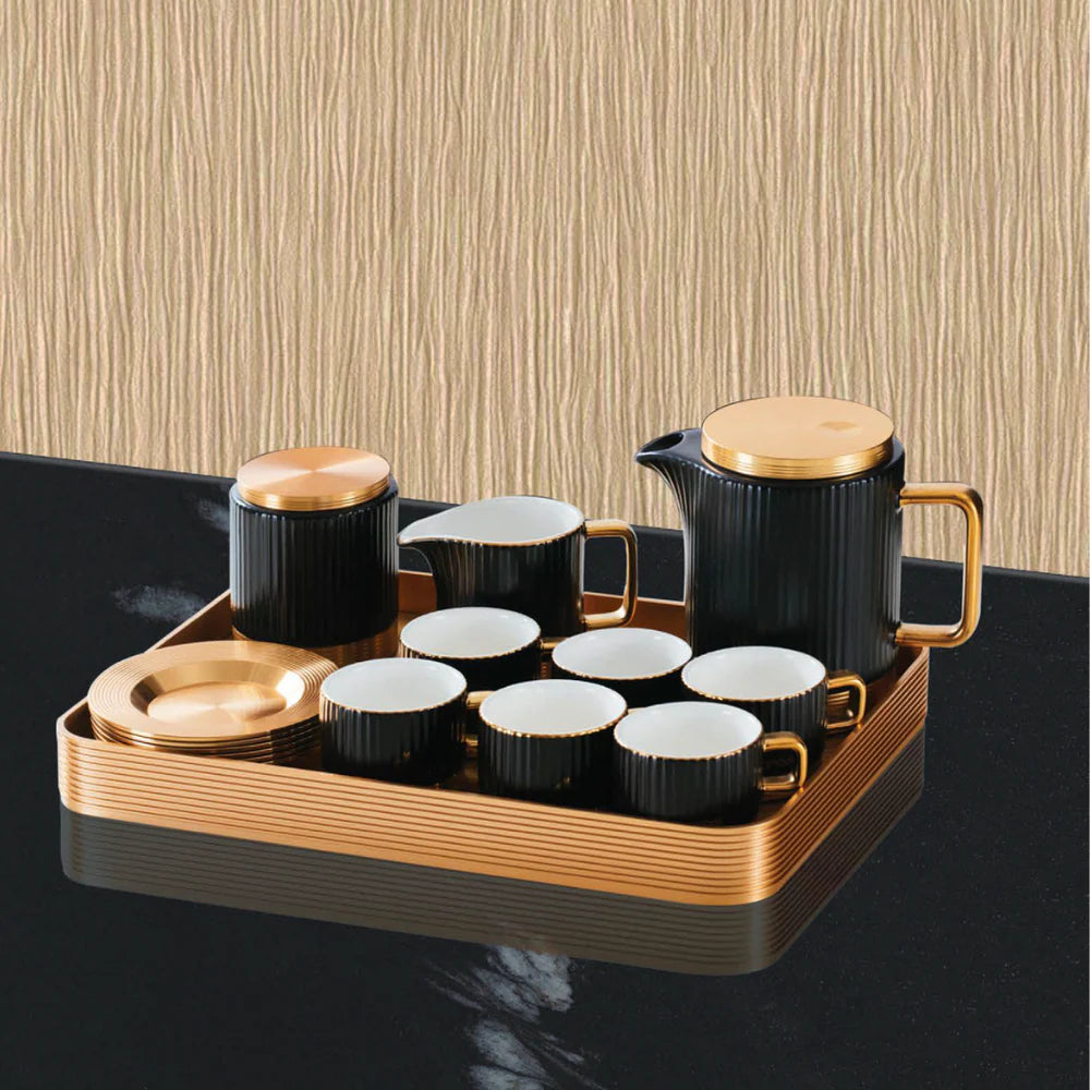 16 Pc Luxury Tea Set With Tray
