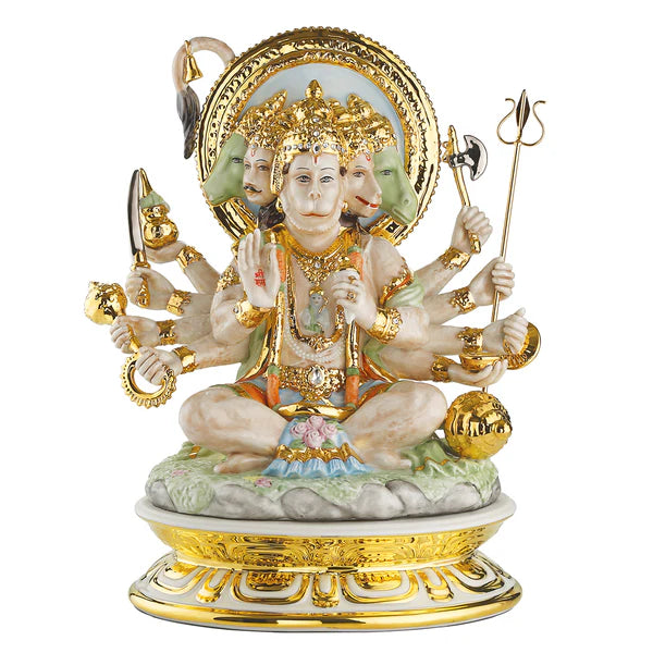 Porc. Panchmukhi Hanumanji- Colored