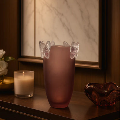 Crystal Butterfly Vase
