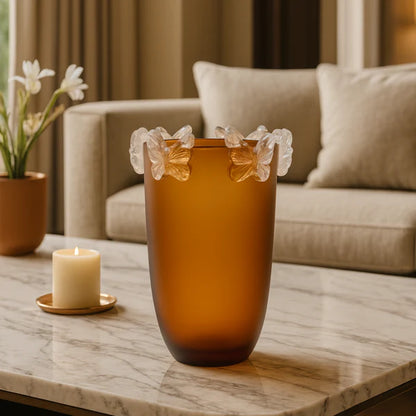 Crystal Butterfly Vase