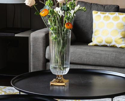 Minerva Gold Footed Vase - 40cm/32cm