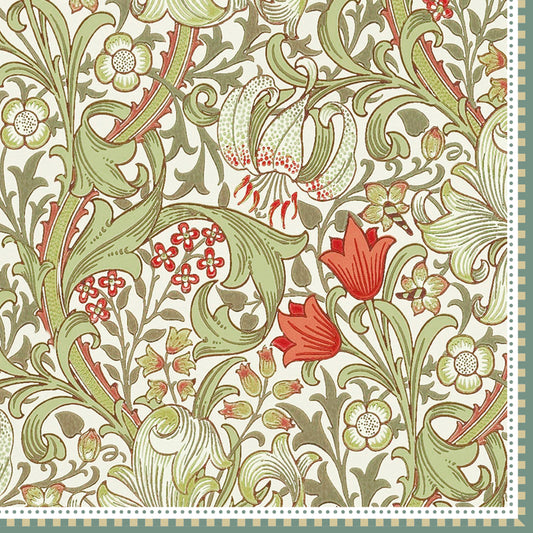 Pack of 20 Fashion paper 33x33 WILLIAM MORRIS