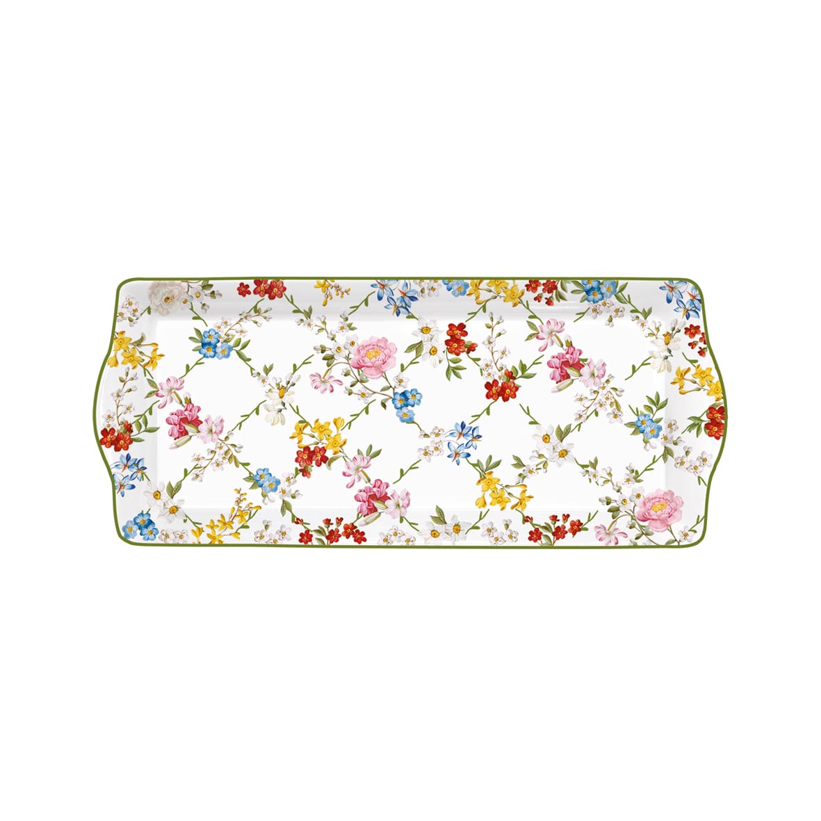 Porcelain Serving Platter 35x15 cm in color Garden dreams