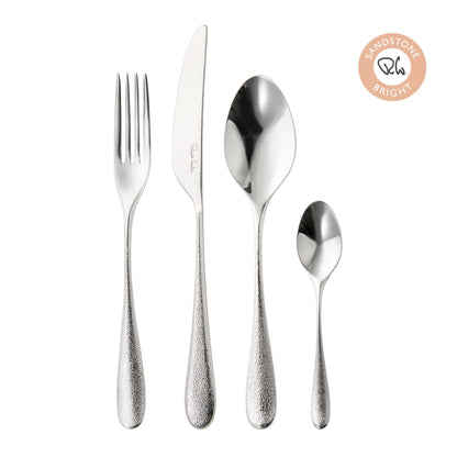 Sandstone Bright Cutlery Set | 24 Pc for 6 people