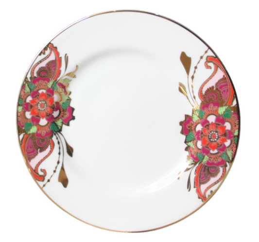 Paisley Red - Half Plates