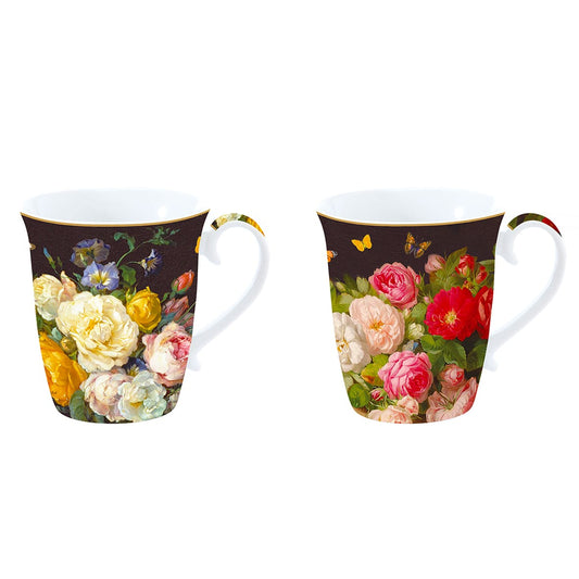 Set of 2 Porcelain Mugs 275 ml - Victorian Garden
