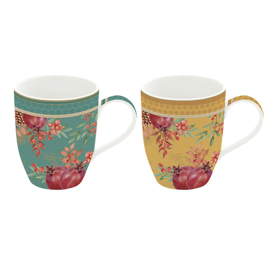Set of 2 Porcelain Mugs 350 ml - Autumn Symphony