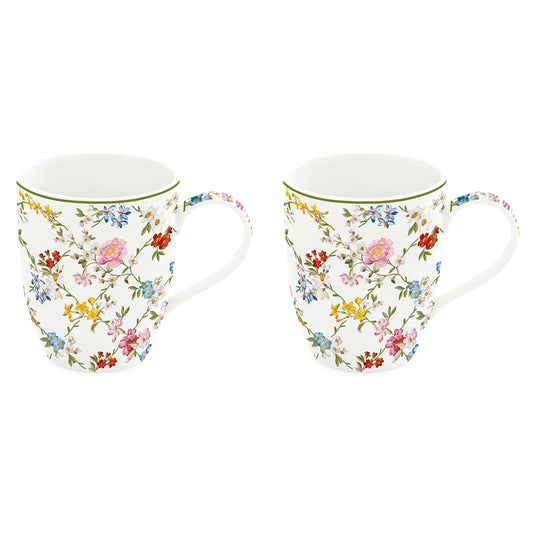 Set of 2 Porcelain Mugs 350 ml - Garden Dreams