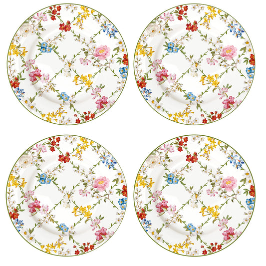 Set of 4 Dessert Plates (19 cm -Garden Dreams)