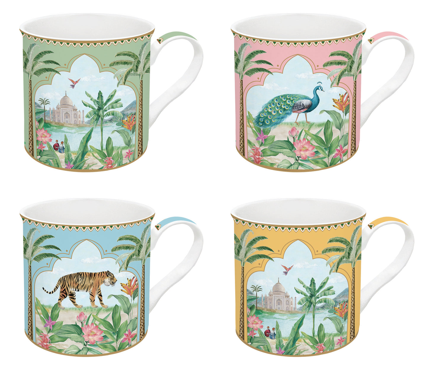Set of 4 Mugs 300 ml - Paradise Sauvage