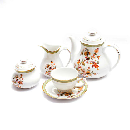 Green Bloom Tea Set | 17 Pcs