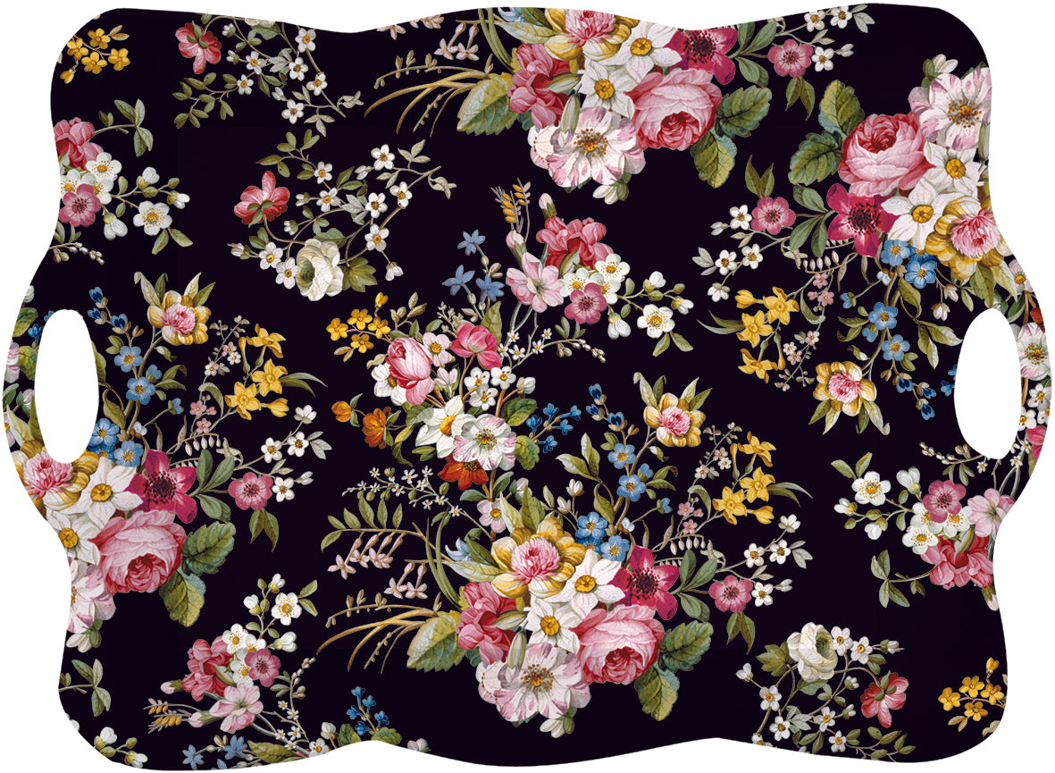 Tray w/handles Blooming OPULENCE