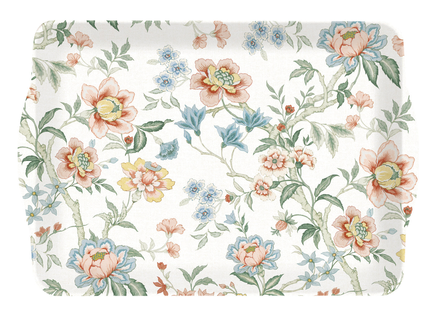 Tray w/handles ZEN Garden white